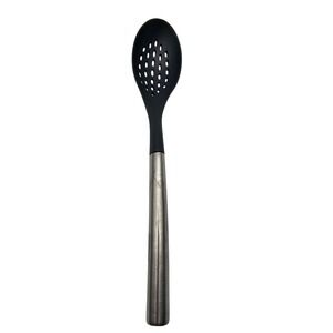 Sabatier Slotted Spoon Stainless Steel Handle Black Nylon Head Kitchen Utensil